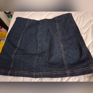 Dark Blue Denim Miniskirt Size Large(11-13)